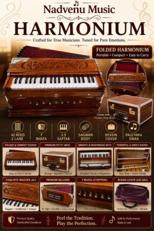 Premium Foldable Harmonium 3.5 Saptak | Nadvenu Music