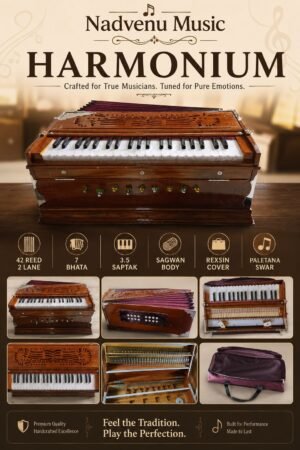 Nadvenu  Premium Harmonium 42 Keys, 3.5 Octave, 2 Line Palitana Reed.